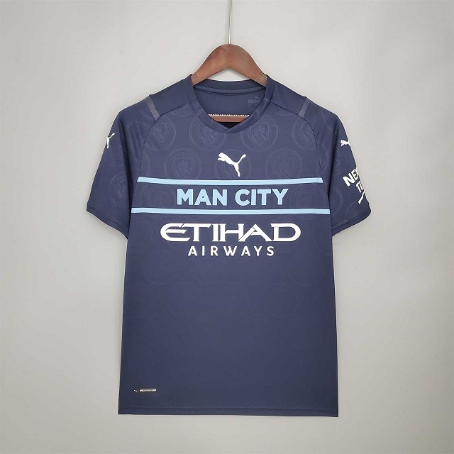 AAA Quality Manchester City 21/22 Third Navy Blue Jersey
